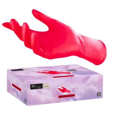 Gants jetables en nitrile Airclean Rouge TG. L 100 pièces