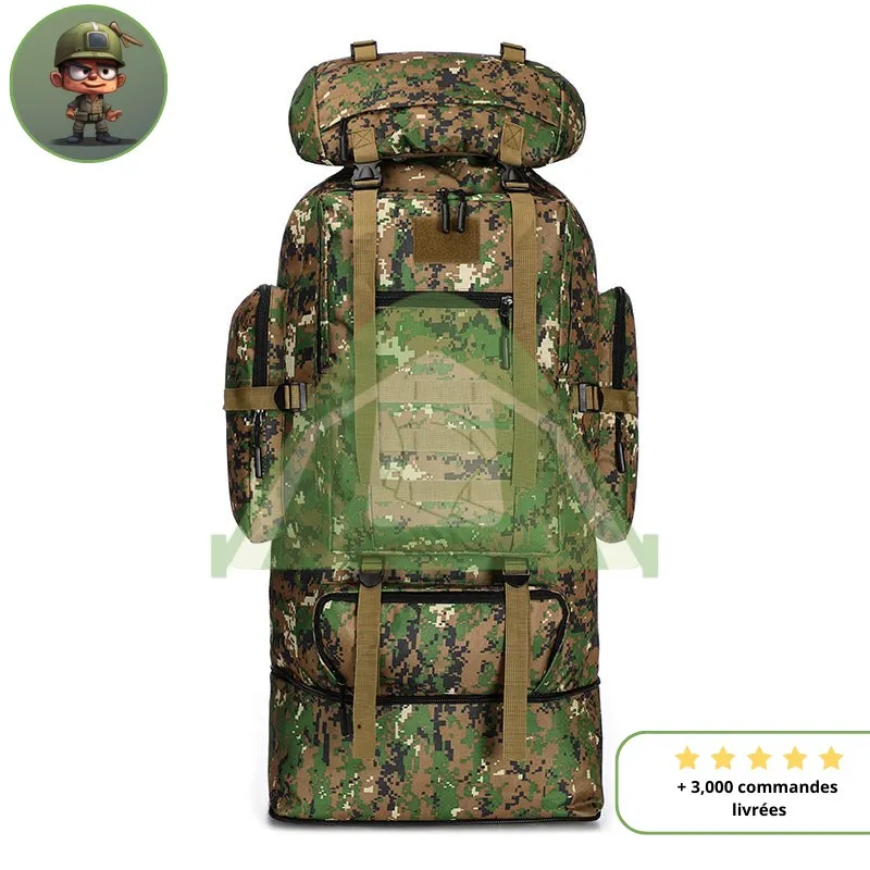 Grand Sac à Dos Militaire camouflage jungle digital