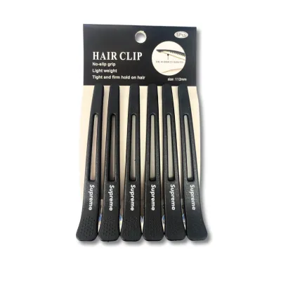 6 clips alligator noir pour cheveux logotypé Supreme – Image 5