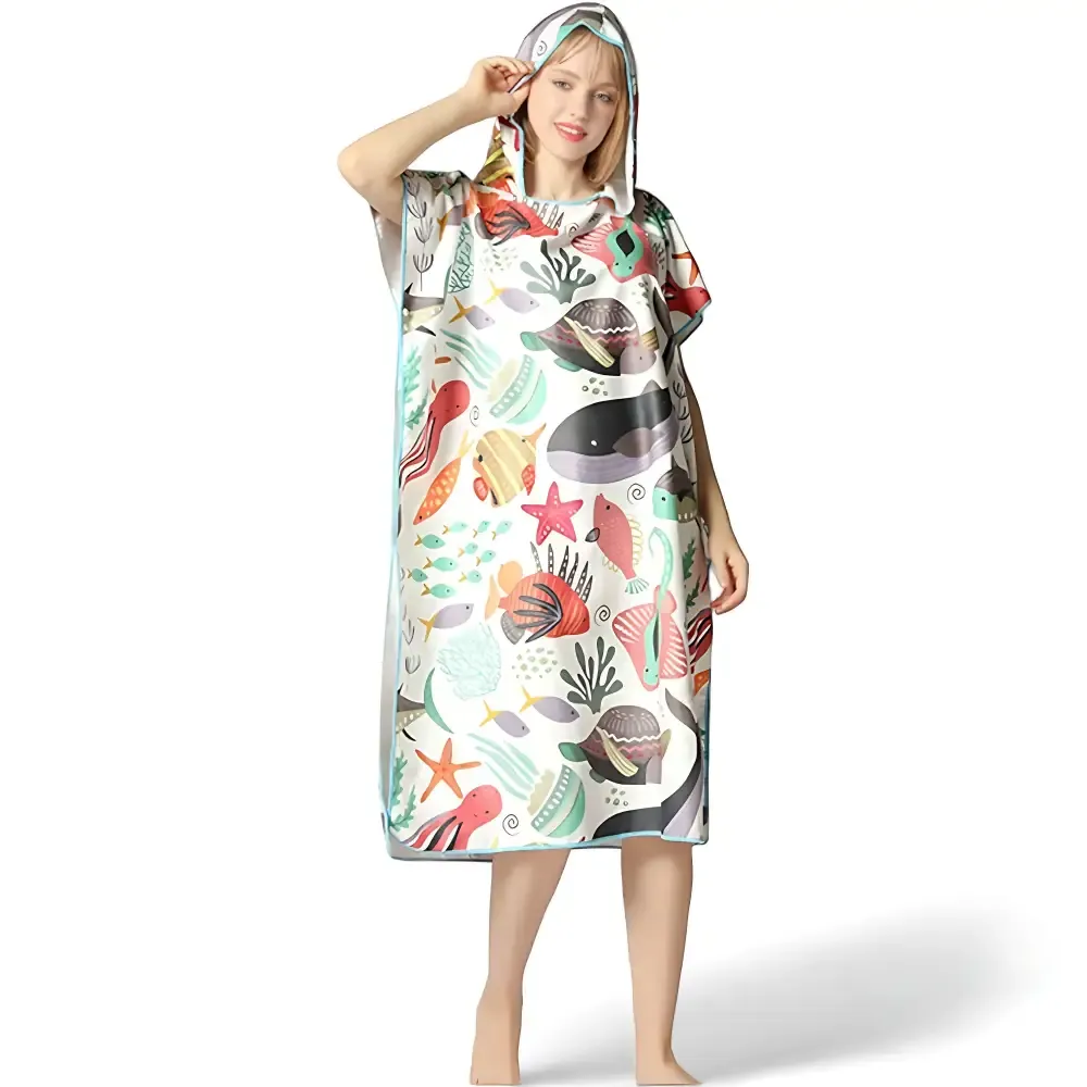 Poncho de bain coloré – Image 3