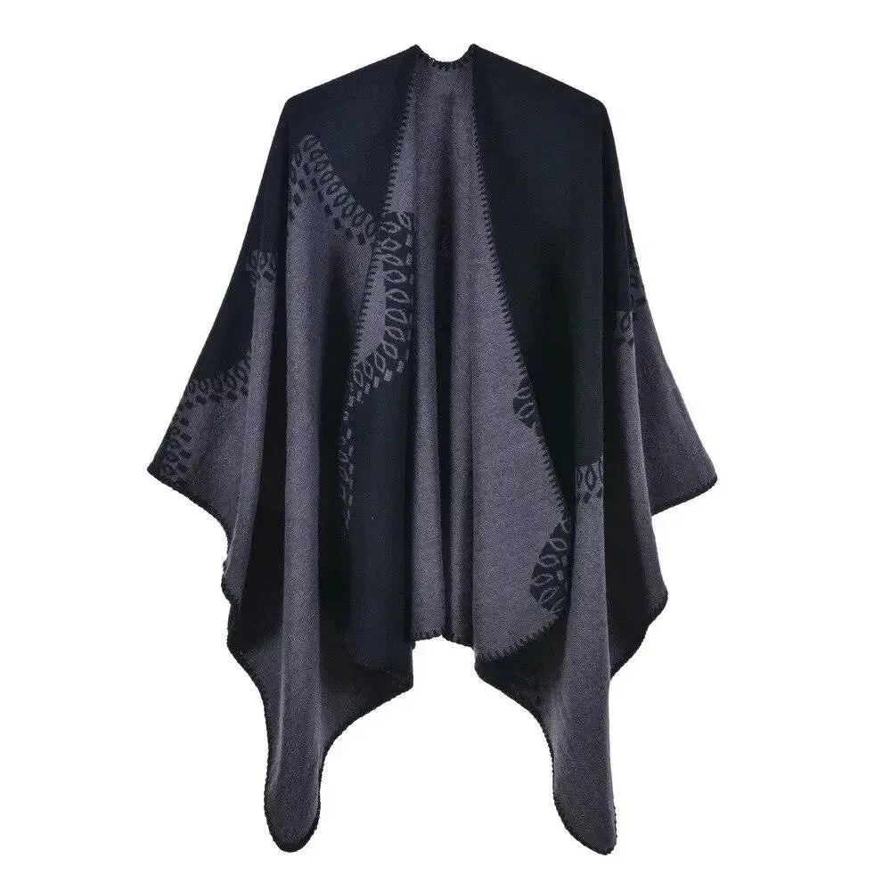 Poncho Duo Couleur Femme – Image 8