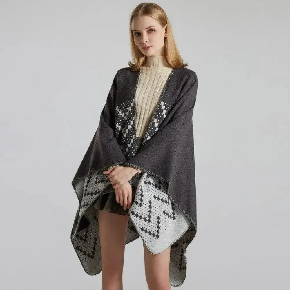 Poncho Femme Motif Cachemire – Image 6