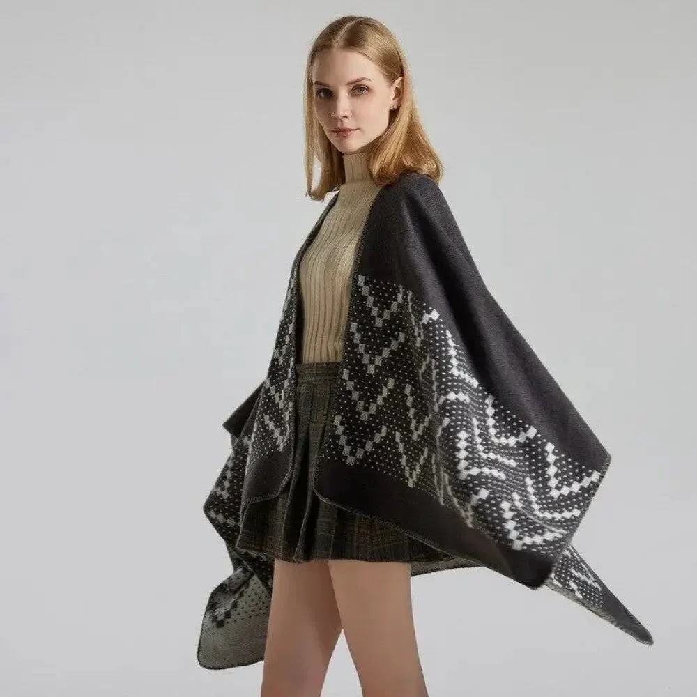 Poncho Femme Motif Cachemire – Image 7