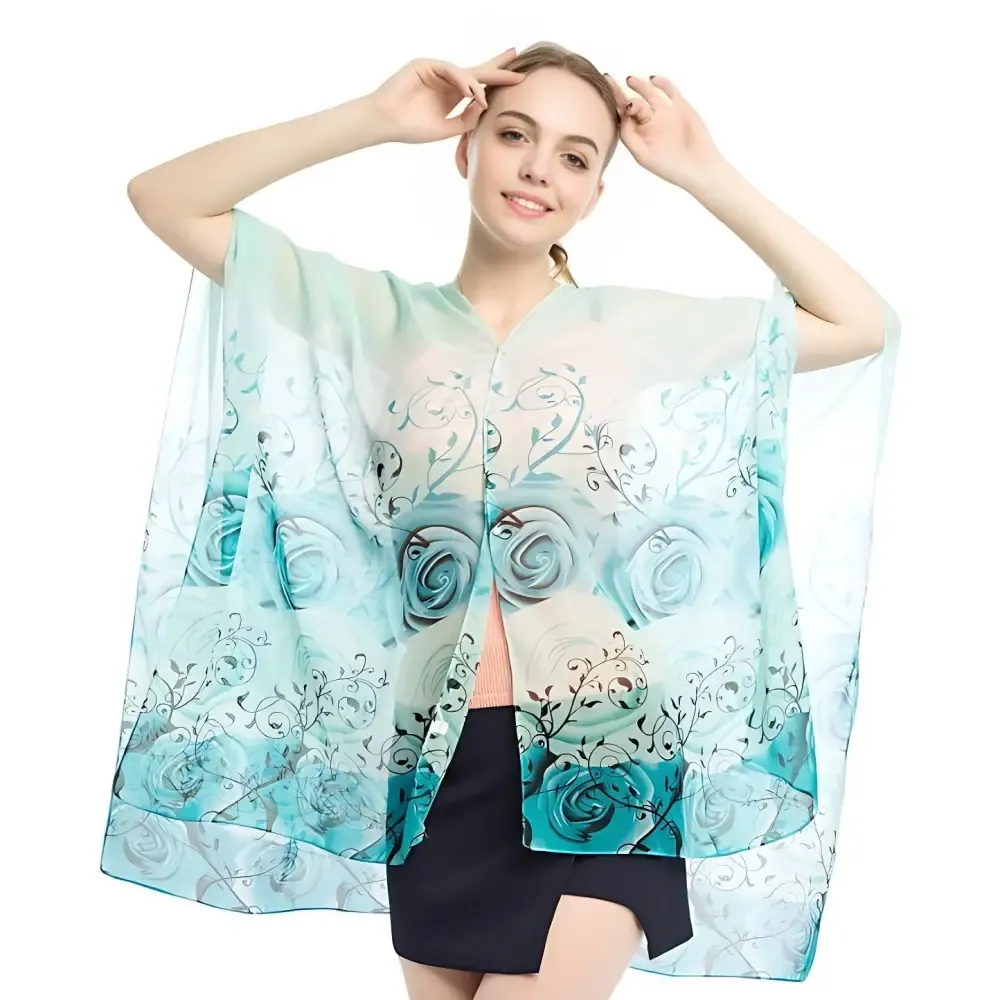 Poncho femme soie – Image 2