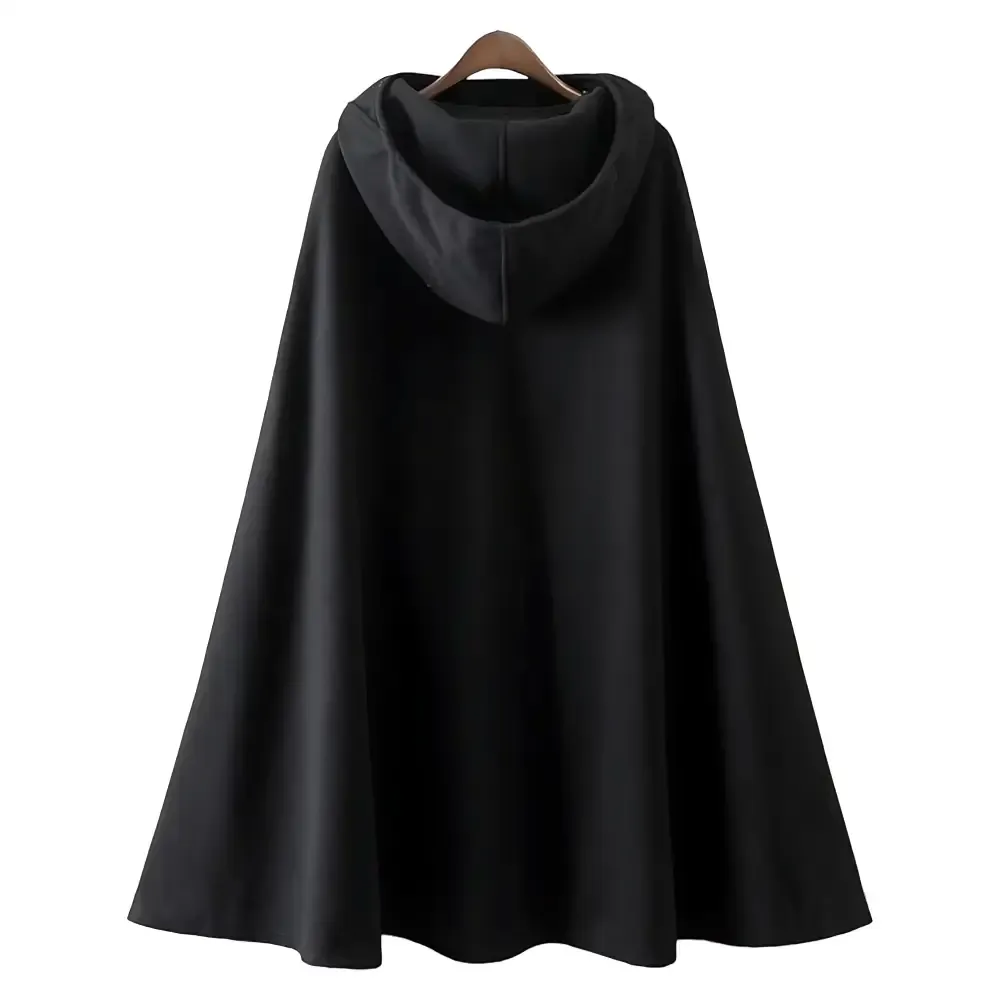 Poncho long a capuche femme – Image 6