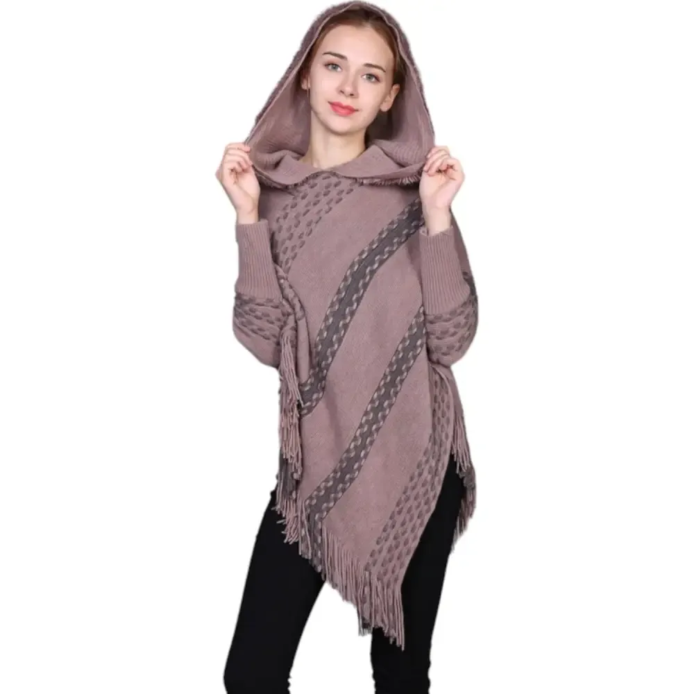 Poncho marron femme – Image 2