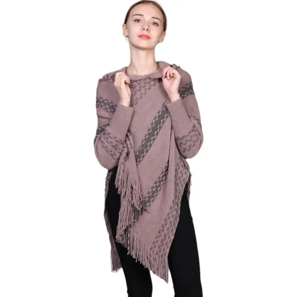 Poncho marron femme – Image 4