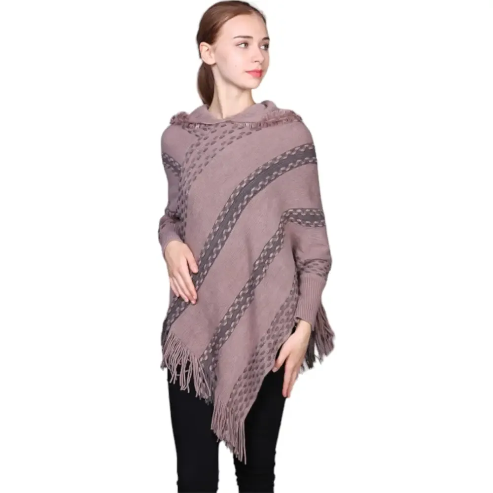 Poncho marron femme – Image 3